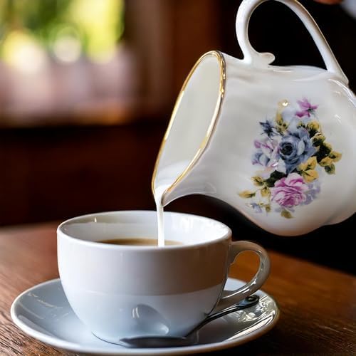 Sugar and Creamer Set - Porcelain Sugar and Creamer Vintage Tea Set
