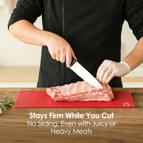 EMMANA - Plastic cutting board for kitchen. Set of 8 – 6 Color-Coded
