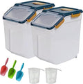25LB Large Flour Storage Container Bin,2 Pack Airtight Plastic with