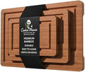 Bamboo Cutting Board Set of 3 for Kitchen – Wooden Chopping Boards
