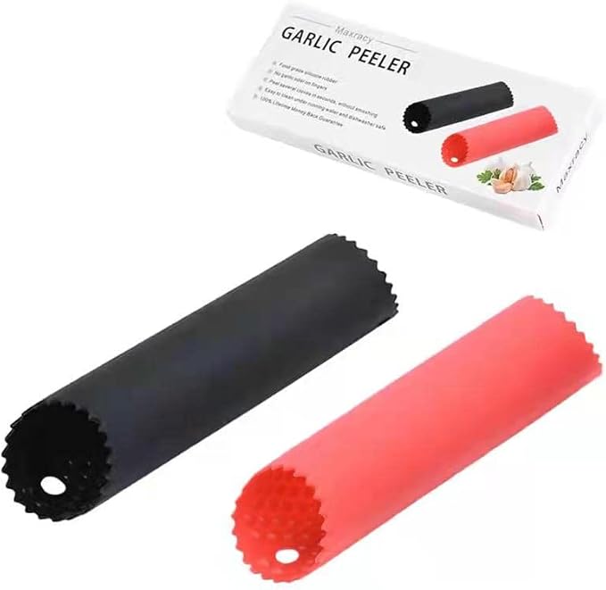 2 Set Peeler Silicone Easy Roll Tube Useful Garlic Odorfree Kitchen Tool by MaxracyInc