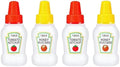 4 Pcs Mini Ketchup and Mustard Bottle for Kids Lunch Accessories, 1 oz