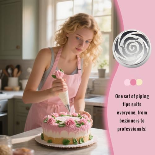 Extra Large Russian Flower Piping Tips, Stainless Steel Icing Tips Set