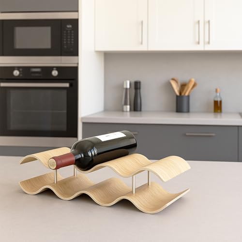 Wine Racks Countertop, 2-Tier Wooden Wine Rack Inserts for Cabinet