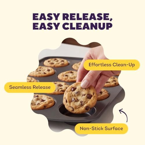 Wilton Gold Non-Stick Muffin Top Pan, Made Without PFAS, 11 x 16 in