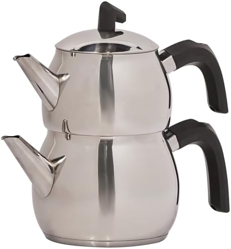 Karaca Belinay Teapot Set, 18/10 Stainless Steel
