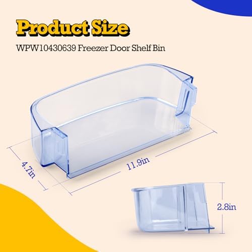 2-Pack WPW10430639 Refrigerator Door Shelf Bin Compatible with