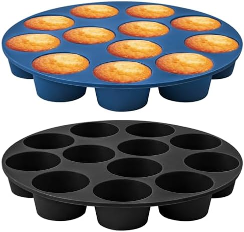 Webake Silicone Air Fryer Muffin Pan for Baking Egg Bites Silicone