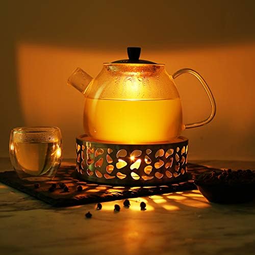 Simtive Teapot Warmer, Brushed Stainless Steel Tea Warmer with