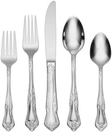 Oneida Azalea 20-Piece 18/0 Silverware Set for 4, Flatware