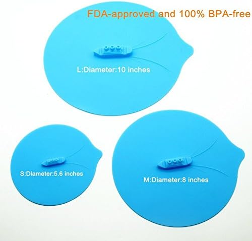 eoocvt Silicone Steamer Lids, 3-Pack