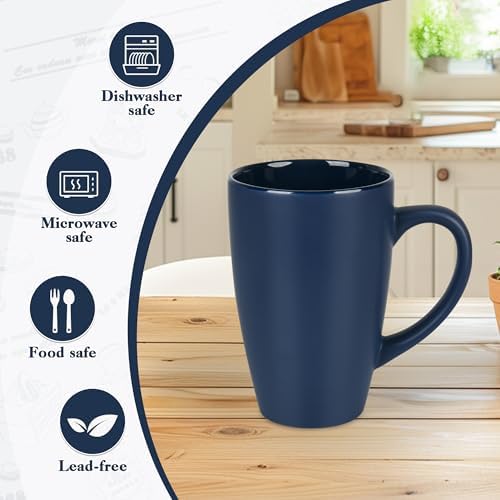 BYCNZB 20oz Extra Large Ceramic Tall Coffee Mugs Set for Coffee Tea