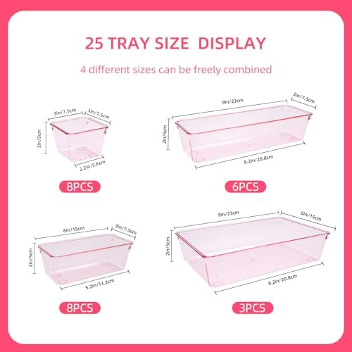 Kitchen Desk Drawer Organizers Storage for Office, Small Acrylic