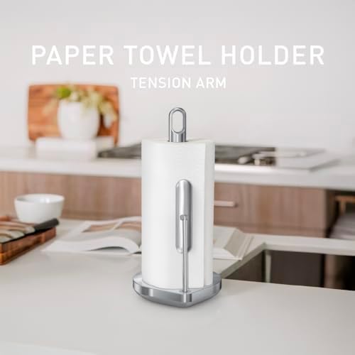 simplehuman Countertop Paper Towel Holder, Brushed Stainless Steel