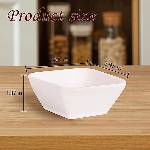 Ultra-Strong 3 Oz 6 Pack Ceramic Dip Bowls Set, Mini Bowl Soy Sauce