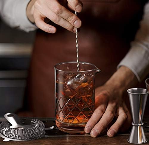 MOFADO. Premium Crystal Cocktail Mixing Glass Set - Professional