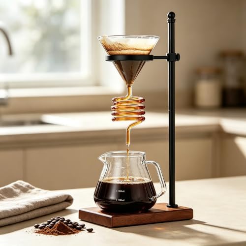 Pour Over Coffee Maker 3-Piece Set, Adjustable Stand