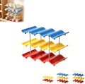 4-Tier Wave Cup Storage Rack, Stackable Wave Shape Bottle Organizer