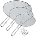 U.S. Kitchen Supply 3-Pc Stainless Steel Splatter Screen 13", 11.5"