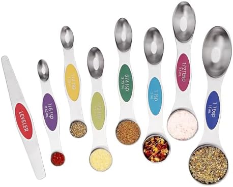 SHIKORI Magnetic Measuring Spoons Set(Multicolor-8 Pcs)
