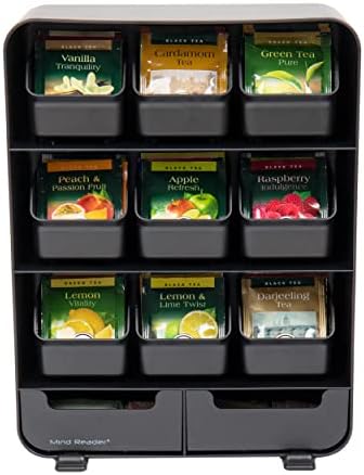 Mind Reader Tea Bag Organizer, Tea Station Organizer, Countertop
