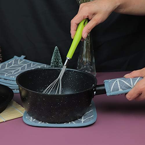 Kitchen Pot Holder Set, 8 Piece, with Pan Handle Holders