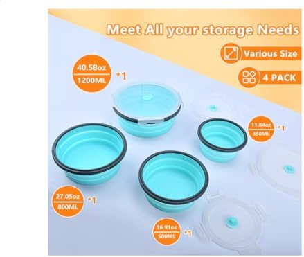 Collapsible Mixing Bowls, Collapsible Food Storage Containers