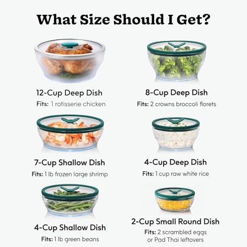 Anyday 4-Cup Glass Cookware Container (Kale)