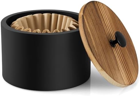 Wood Coffee Filter Holder, Black