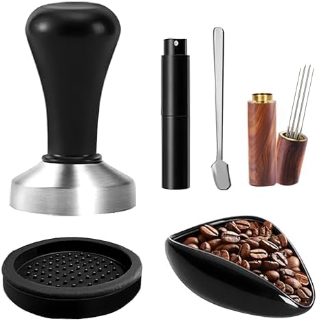 BADAO 6PCS Espresso Accessories Bulk,Coffee Tamper Set Home Barista