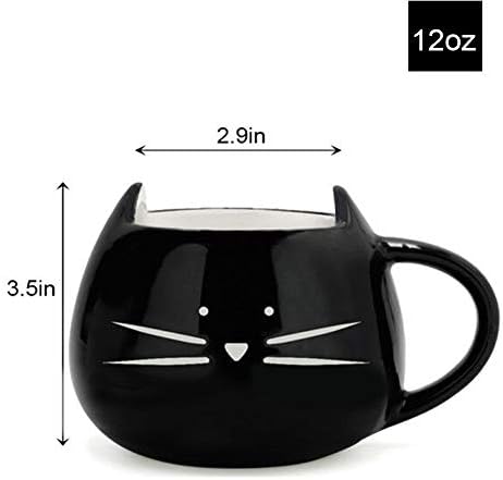 Koolkatkoo Cute Ceramic Cat Coffee Mug 12 oz Cat Lovers Kitty Tea Mugs