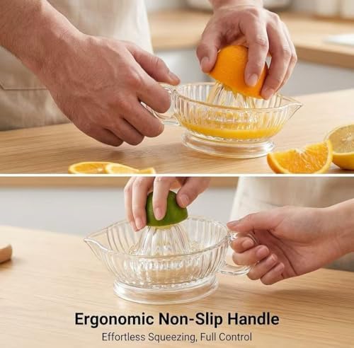 Glass Lemon Squeezer Citrus Juicer Reamer