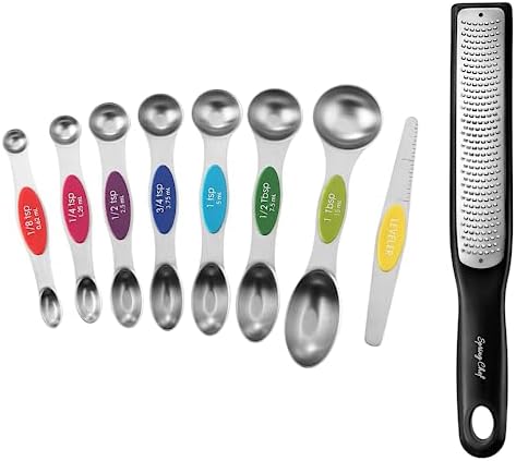 Spring Chef Dual Sided Magnetic Measuring Spoons Set, Multi-Color &