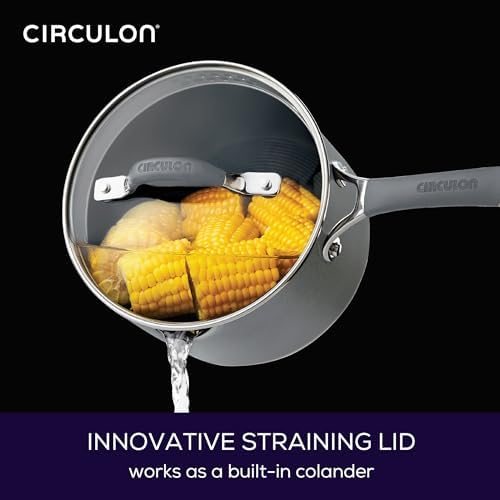 Circulon Radiance Hard-Anodized Nonstick Sauce Pan with Lid, 3-Quart