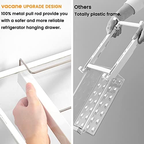 vacane Large Refrigerator Drawer with 28-Grid Egg Tray