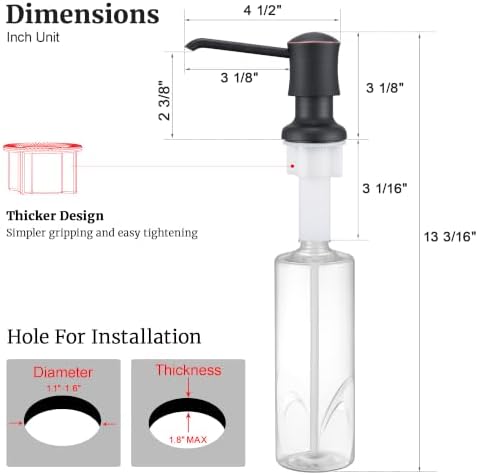 Kitchen Sink Soap Dispenser, Oil Rubbed Bronze
