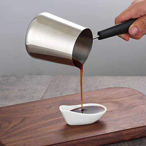 Turkish Coffee Pot, 30oz Milk Butter Warmer Pot with Long Handle