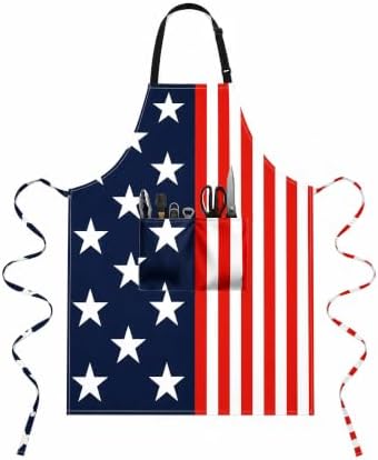 Adjustable Bib Apron with 2 Pockets Cooking Kitchen Chef