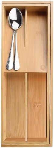 guiogc Expandable Bamboo Kitchen Drawer Organizer