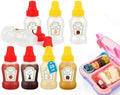 8 Pcs Mini Ketchup Bottle, Portable Mini Condiments Squeeze Bottle