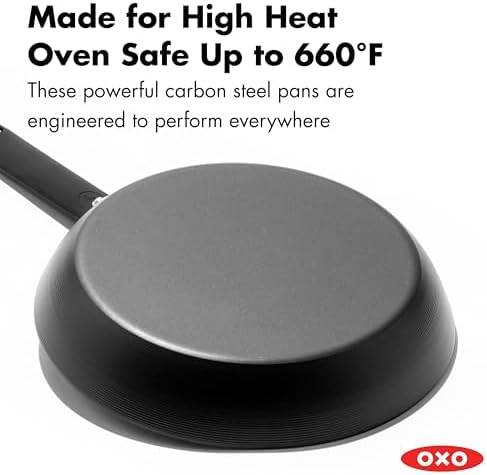 OXO Obsidian Pre-Seasoned Carbon Steel, 10" Crepe and Pancake Griddle