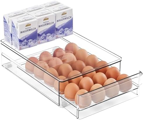 vacane 24-Egg Drawer for Fridge, Clear