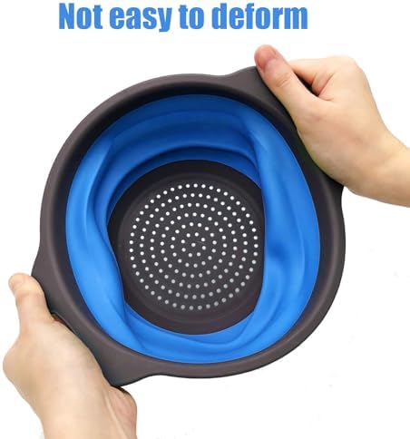 Silicone Collapsible Kitchen Strainers, Collapsible Colander with