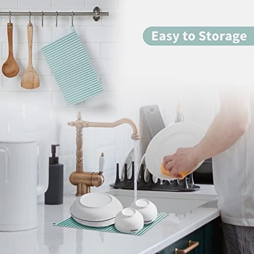 5pack Dish Drying Mat for Kitchen Counter, Extra Small Eco-Friendly