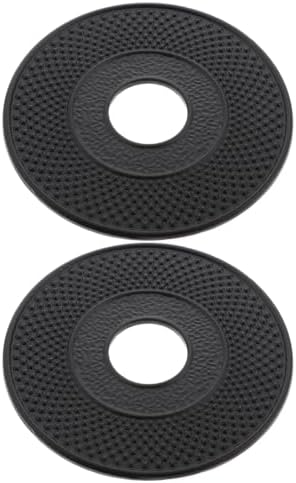 Cast Iron Teapot Heat Shield Trivet Set 2pcs Black Iron