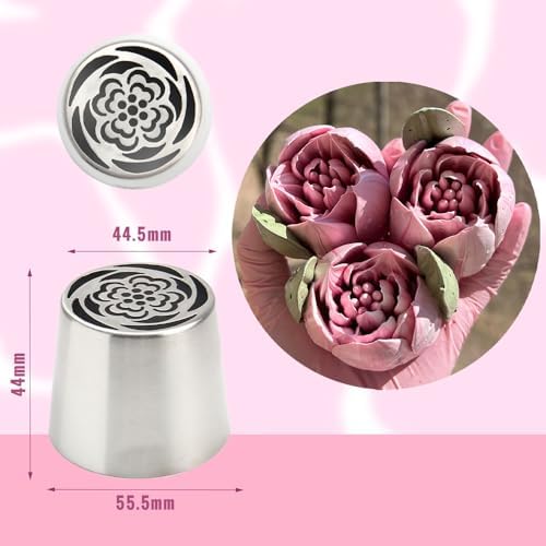Extra Large Russian Flower Piping Tips, Stainless Steel Icing Tips Set