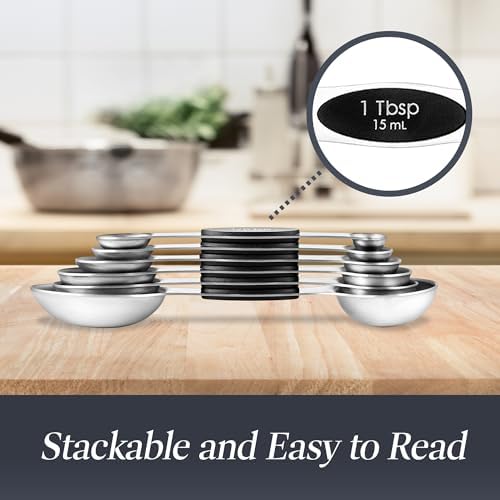 Measuring Spoons Set - Magnetic, Dual-Sided, & Dishwasher Safe