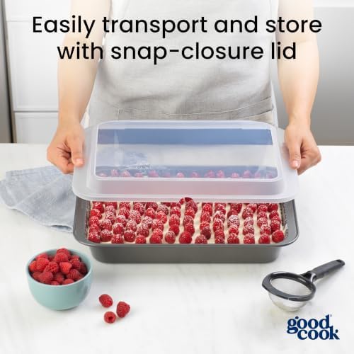 GoodCook Set of 2 Nonstick Steel 13" x 9" Cake Baking Pans with