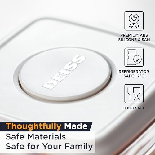 Deiss LUX Airtight Food Storage Containers with Lids - Pop Canisters