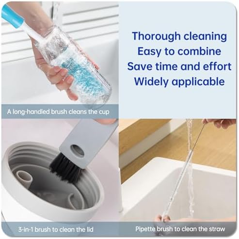 3 Pack Water Bottle Cleaner Brush Set for Owala